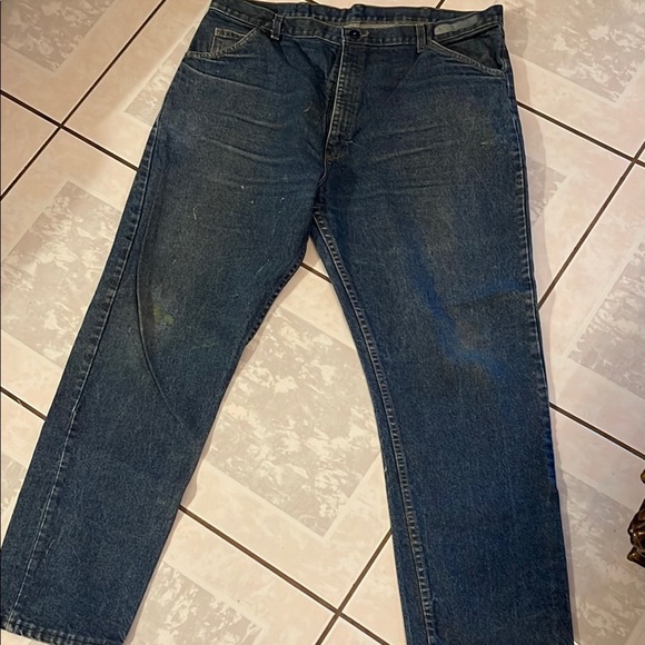 Bulwark FR Blue Relaxed Fit Jeans with Faded Details - Picture 1 of 5